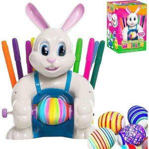 Klever Kits Motorized Easter Egg Decorator Kit with 10 Colorful Markers for Kids